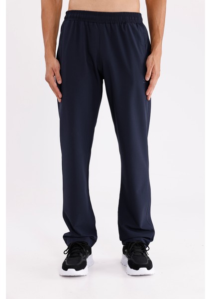 Yan Cepli Lastik Belli Düz Paça Rahat Kalıp Spor Eşofman Altı