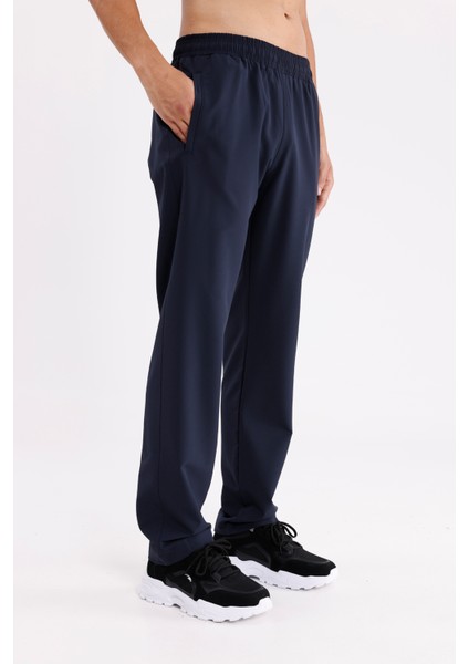 Yan Cepli Lastik Belli Düz Paça Rahat Kalıp Spor Eşofman Altı fırsatları