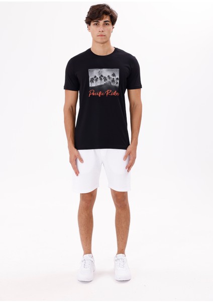 Bisiklet Yaka Rahat Kesim Yumuşak Dokulu Ön Baskılı Kısa Kollu Tişört