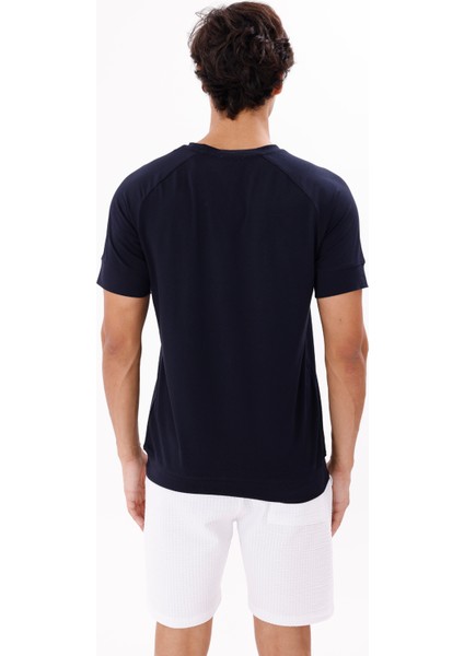 Bisiklet Yaka Göğüs Yazı Baskılı Rahat Kalıp Kısa Kollu Yumuşak Dokulu Tişört modelleri