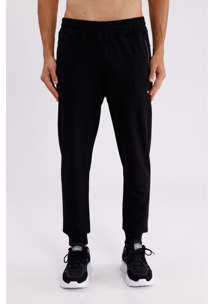 Esnek Bel Bilek Lastikli Kontrast Biyeli Yan Cepli Tek Arka Cepli Daralan Paça Mevsimlik Örme Kumaş Eşofman Altı