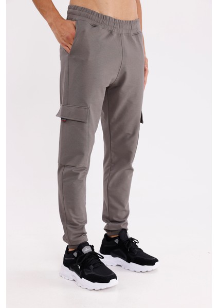 Yan Kargo Cepli Lastik Bel Rahat Kesim Diz Panel Detaylı Daralan Paça Eşofman Altı fırsatları