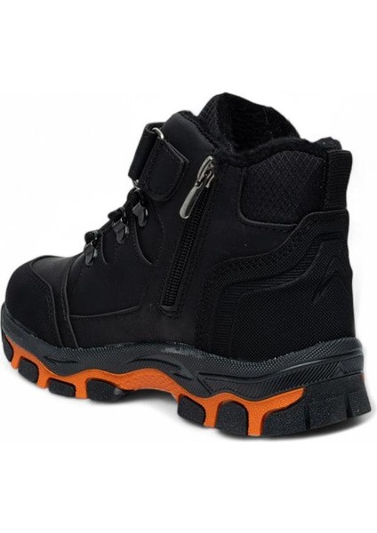 Filet Bot 247 Cilt Siyah Oranj Kaymaz Fermuarlı Kürklü Çocuk Bot modelleri