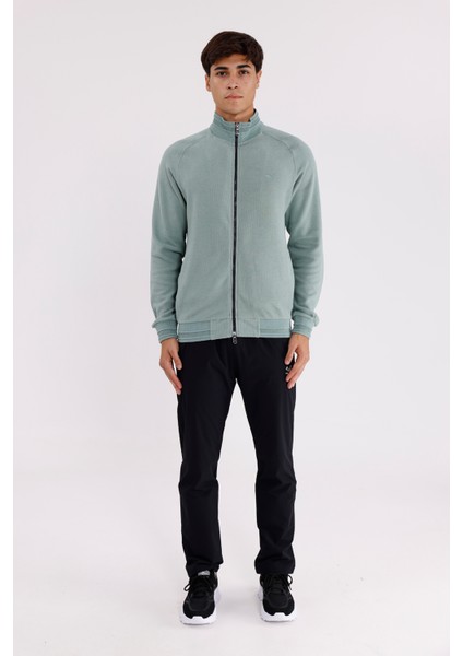 Polo Yaka Rahat Kalıp Selanik Yapıda Mevsimlik Spor Görünümlü Sweatshirt