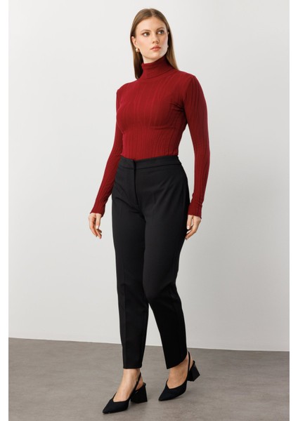 Kadın Büyük Beden Dar Paça Cepsiz Pantolon 1025 Siyah fiyatları