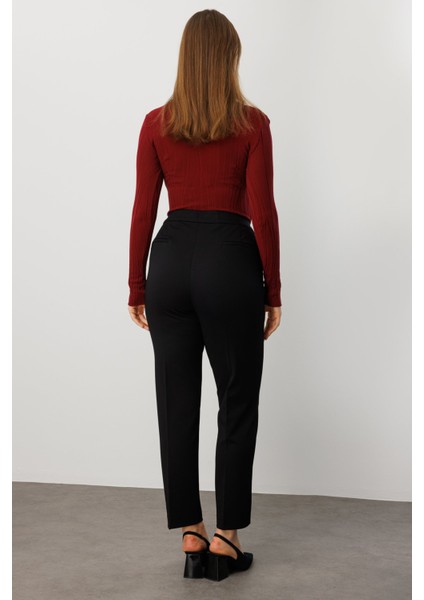 Kadın Büyük Beden Dar Paça Cepsiz Pantolon 1025 Siyah fırsatları