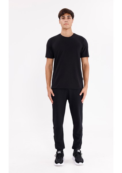 Petek Desenli Esnek Bel Lastikli Yan Cepli Rahat Kalıp Düz Paça Spor Eşofman Altı indirimleri