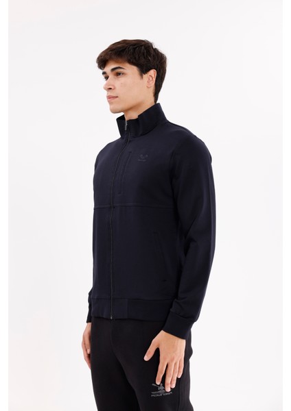 Üç Cepli Yaka Detaylı Fermuarlı Rahat Kesim Ribana Manşetli Mevsimlik Sweatshirt fiyatları