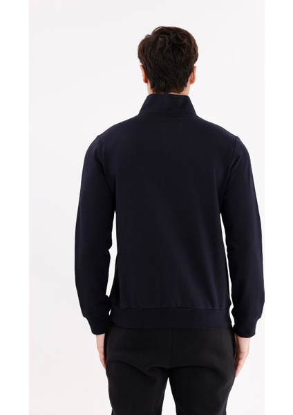 Üç Cepli Yaka Detaylı Fermuarlı Rahat Kesim Ribana Manşetli Mevsimlik Sweatshirt modelleri