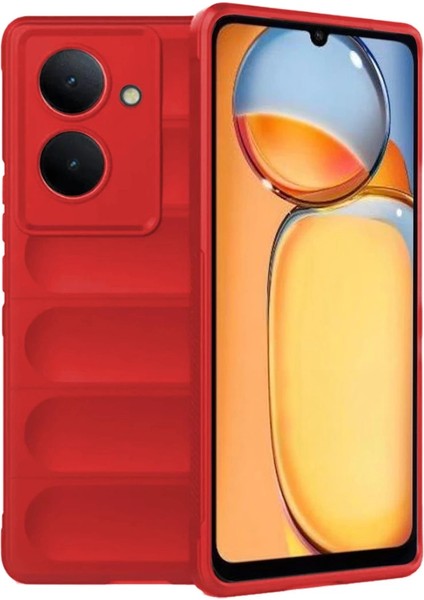 Buğz Newface Xiaomi Redmi 13C Kılıf Optimum Silikon - Kırmızı