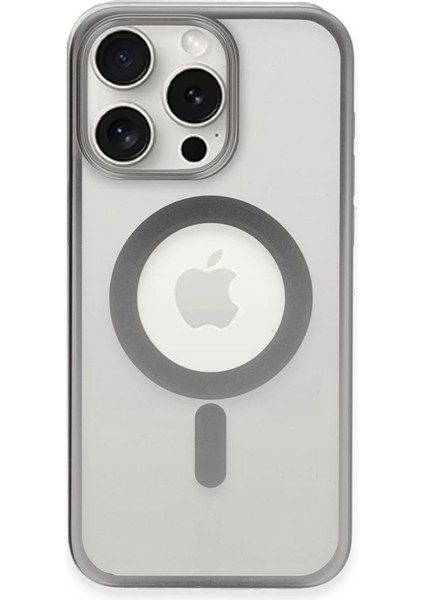 Buğz Iphone 15 Pro Max Kılıf Erozi Magsafe Kapak - Gümüş fiyatları
