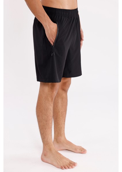 Fermuarlı Cepli Çift Yön Esneyen Hafif Dokuma Rahat Kalıp Diz Üstü Şort fırsatları