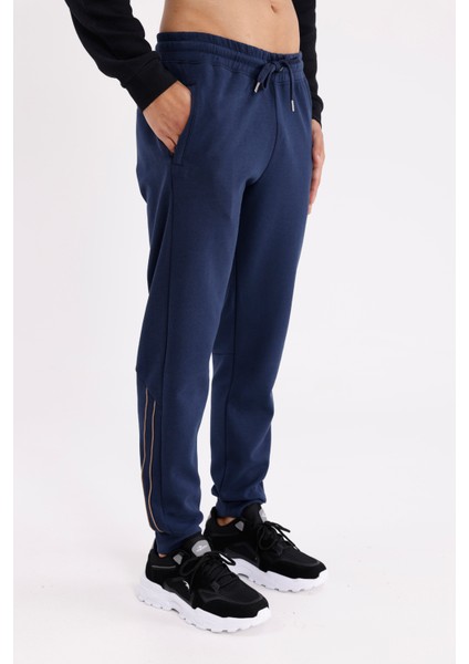 Modal Karışımlı Rahat Kalıp Kordonlu Elastik Bel Yan Cepli Reflektif Şerit Detaylı Ribana Paça Eşofman Altı fırsatları