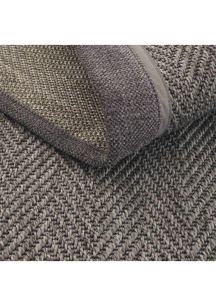 Basel Art 03 Balkon Halısı Hasır Doku Mutfak Halısı Çift Bordürlü Ithal Sisal Halı Yolluk