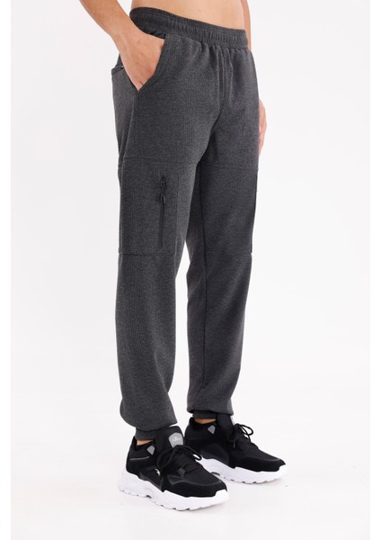 Pıtırcık Yüzeyli Konforlu Bel Lastikli Ayarlanabilir Bağcıklı Iki Cepli Rahat Kesim Eşofman Altı fırsatları