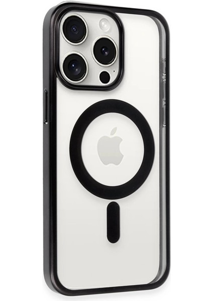 Buğz Iphone 15 Pro Max Kılıf Erozi Magsafe Kapak - Siyah modelleri