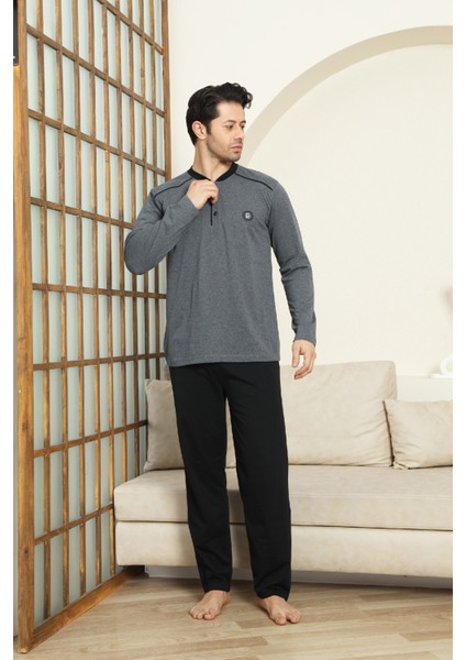 Erkek %100 Pamuklu Pijama Takımı-3 DÜĞMELI-12440 modelleri