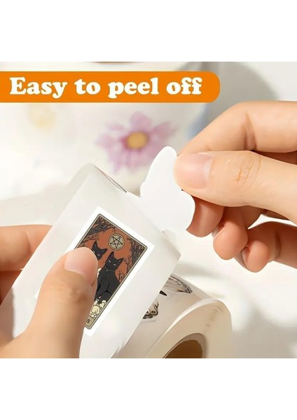 500 Adet Rulo Etiket (Retro Kedi) modelleri