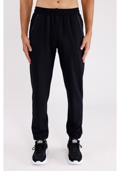 Ayarlanabilir Kordonlu Elastik Bel Yan Cepli Ribana Paçalı Rahat Kalıp Spor Eşofman Altı