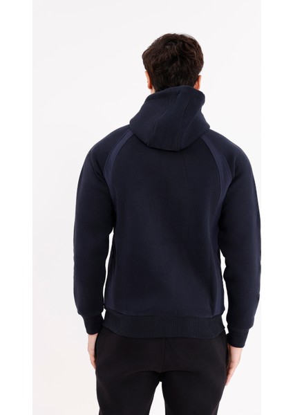 Yan Panel Detaylı Fermuarlı Kapüşonlu Üst ve Cepli Alt Iki Parça Spor Eşofman Takımı modelleri