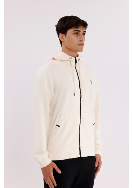 Metal Uçlu Kordonlu Tam Fermuarlı Bölmeli Ön Cepli Küçük Nakış Logolu Rahat Kalıp Mevsimlik Kapüşonlu Sweatshirt fırsatları