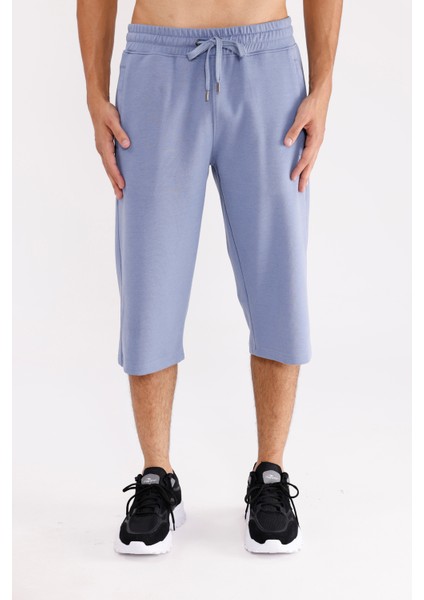 Yumuşak Modal Karışımlı Bağcıklı Elastik Bel Yan Cepli Arka Cepli Diz Altı Kesim Rahat Kalıp Spor Kapri