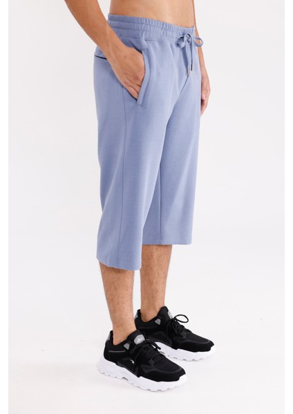 Yumuşak Modal Karışımlı Bağcıklı Elastik Bel Yan Cepli Arka Cepli Diz Altı Kesim Rahat Kalıp Spor Kapri fırsatları