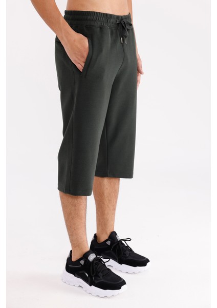 Yumuşak Modal Karışımlı Bağcıklı Elastik Bel Yan Cepli Arka Cepli Diz Altı Kesim Rahat Kalıp Spor Kapri fırsatları