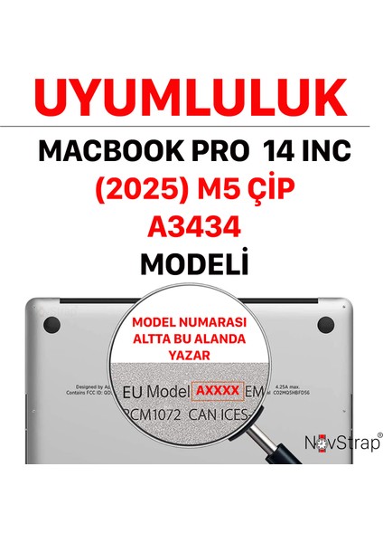 Apple MacBook Pro 14 Inç M5 Çip A3434 ile Uyumlu Türkçe Q Klavye Koruyucu Şeffaf Kılıf fiyatları