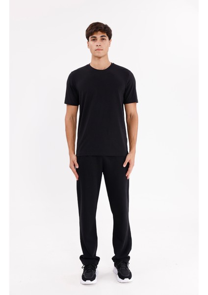 Süper Koton Yumuşak Dokulu Esnek Bel Ayarlı Düz Paça Cepli Eşofman Altı indirimleri