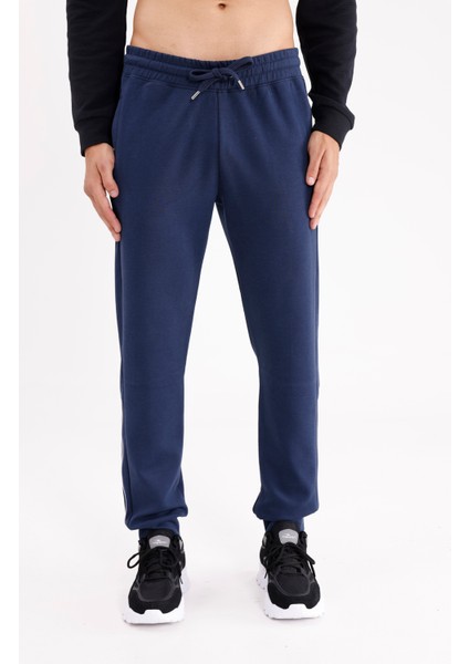 Modal Karışımlı Rahat Kalıp Kordonlu Elastik Bel Yan Cepli Reflektif Şerit Detaylı Ribana Paça Eşofman Altı