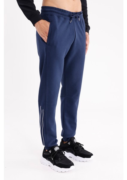 Modal Karışımlı Rahat Kalıp Kordonlu Elastik Bel Yan Cepli Reflektif Şerit Detaylı Ribana Paça Eşofman Altı fırsatları