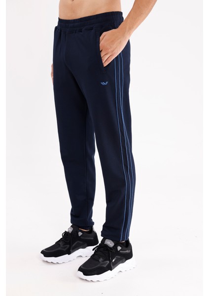 Yan Şerit Detaylı Esnek Bel Cepli Standart Kalıp Mevsimlik Örme Kumaş Eşofman Altı fiyatları