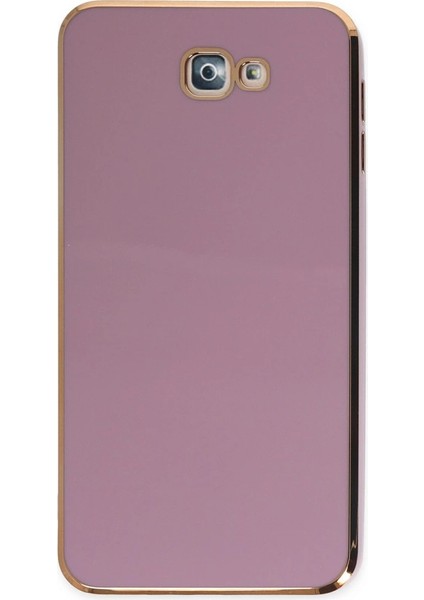 Buğz Samsung Galaxy J7 Prime Kılıf Volet Silikon - Mor
