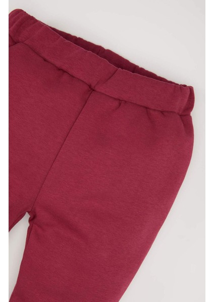 Kız Bebek Beli Lastikli Basic Düz Eşofman Altı