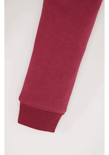 Kız Bebek Beli Lastikli Basic Düz Eşofman Altı