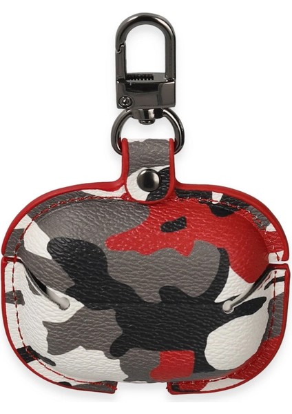 Buğz Airpods 3 (3.nesil) Çanta Kamuflaj Deri Kılıf - Kırmızı fiyatları