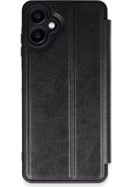 Buğz Samsung Galaxy A06 Kılıf Flip Cover - Siyah