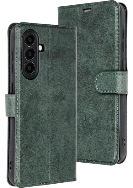 Buğz Samsung Galaxy A16 5g Kılıf Trend S Plus Kapaklı Kılıf - Yeşil