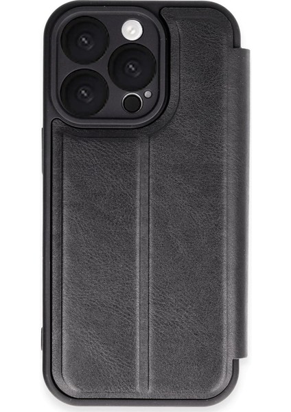 Buğz Iphone 16 Pro Max Kılıf Flip Cover - Siyah