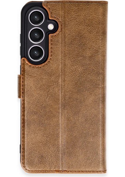 Buğz Samsung Galaxy S24 Fe Kılıf Trend S Plus Kapaklı Kılıf - Taba