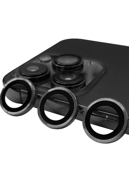 iPhone 15 Pro Raze Metal Kamera Lens - Titan GRI-(5796)