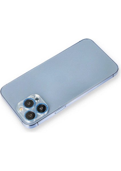 iPhone 12 Pro Shine Kamera Lens Koruma Cam - MAVI-(5796)