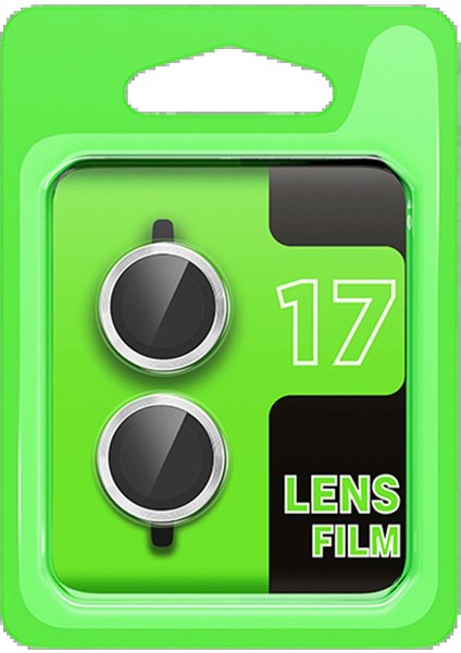 Apple iPhone 17 Raze Metal Kamera Lens - GÜMÜŞ-(5796)