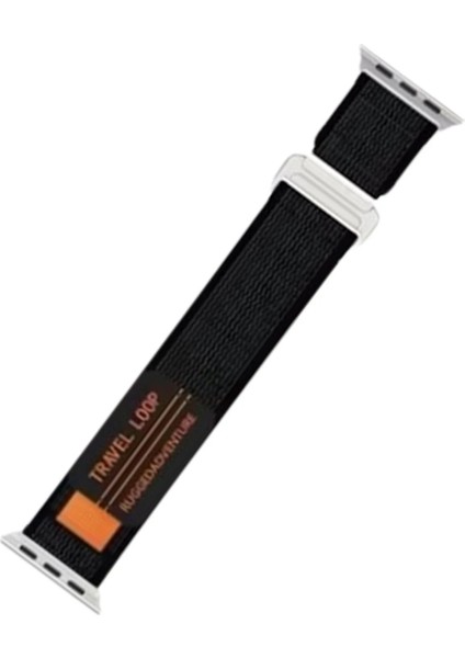 Apple Watch 42MM Alice Kumaş Kordon - SIYAH-(5796)