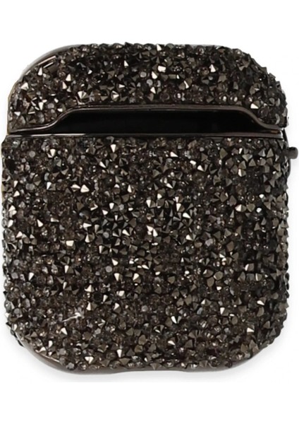 Airpods 2 (2.nesil) Mira Taşlı Kılıf - SIYAH-(5796)