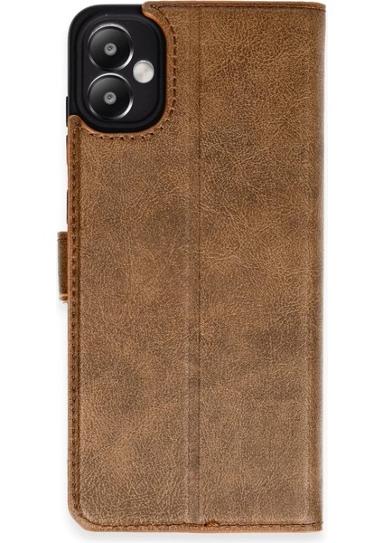 Buğz Samsung Galaxy A05 Kılıf Trend S Plus Kapaklı Kılıf - Taba