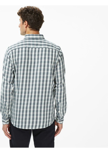 Erkek Yeşil Kareli Classic Fit Gömlek W57417T.3YG fiyatları