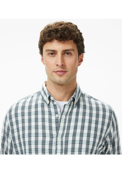 Erkek Yeşil Kareli Classic Fit Gömlek W57417T.3YG fırsatları