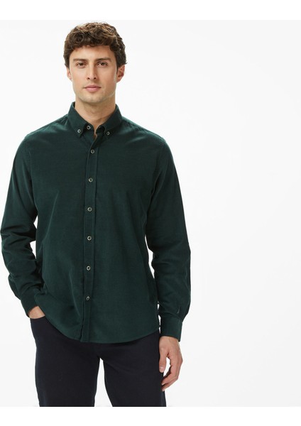 Erkek Yeşil Classic Fit Gömlek W57424T.3KF